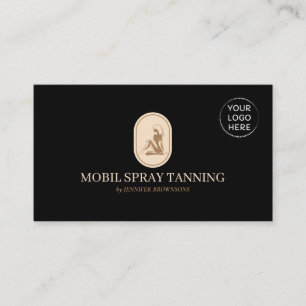 Svart Spray Tan Skönhet Kroppsvård anpassad logoty Visitkort