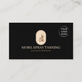Svart Spray Tan Skönhet Kroppsvård anpassad logoty Visitkort
