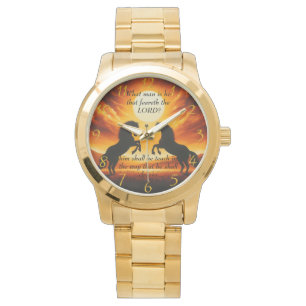 Svart Stallone siluett Armbandsur