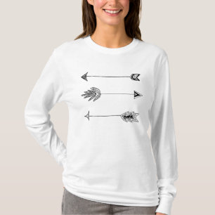 Svart stam- pilar t-shirt