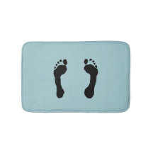 Svart-Stämplade fotspår (blått)