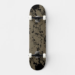 Svart Stänk och Drift Mini Skateboard Bräda 18,5 Cm