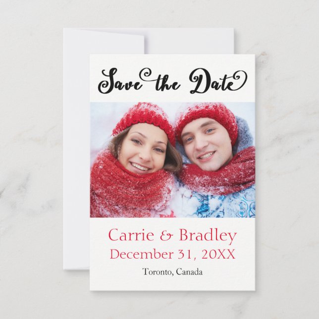 Svart stärkelse Quatrefoil - 3 x 5 Spara datum Spara Datumet (Framsida)