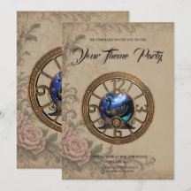 Svart steampunk svan med klockor och växlar.