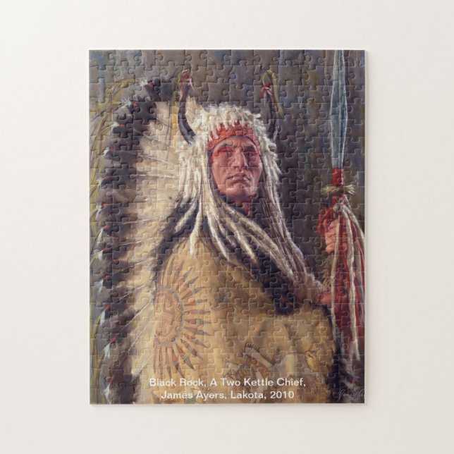 Svart sten, indianpussel pussel (Vertikal)