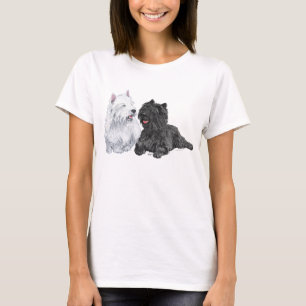 Svart stenröse och West Highland Terriers Tee