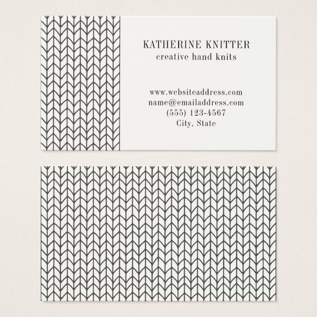 SVART STICKAD 3,5x2 Business Card II Visitkort (Framsida & baksida)