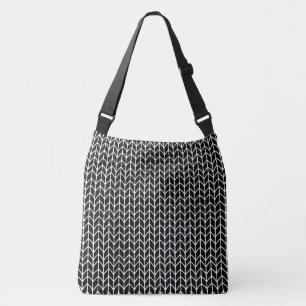 SVART STICKAD Crossbody-väska Axelväska