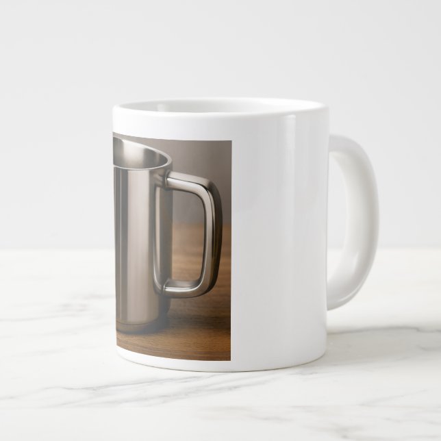 svart stilklassig mugg för kaffefanatiker jumbo mugg (Framsida höger)