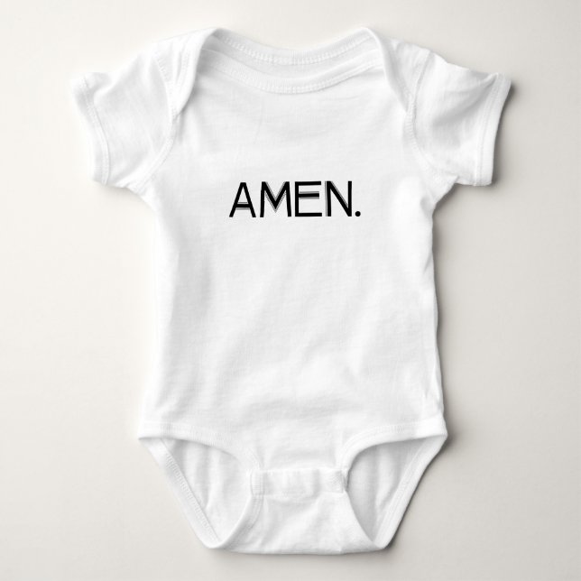 svart stilsort för kvarter Amen T-shirt (Framsida)