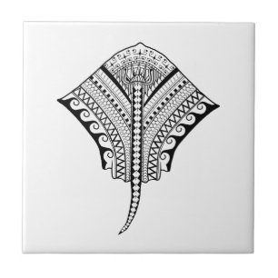 Svart stingray Manta Ray Kakelplatta