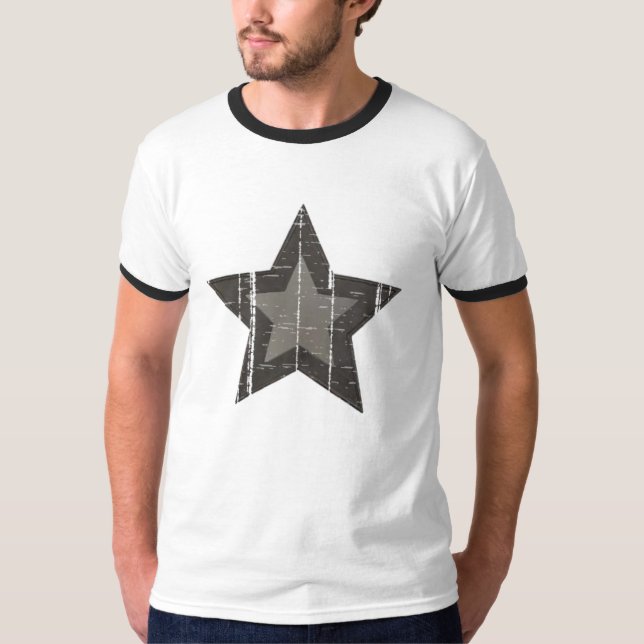 Svart stjärna 2 tee shirt (Framsida)