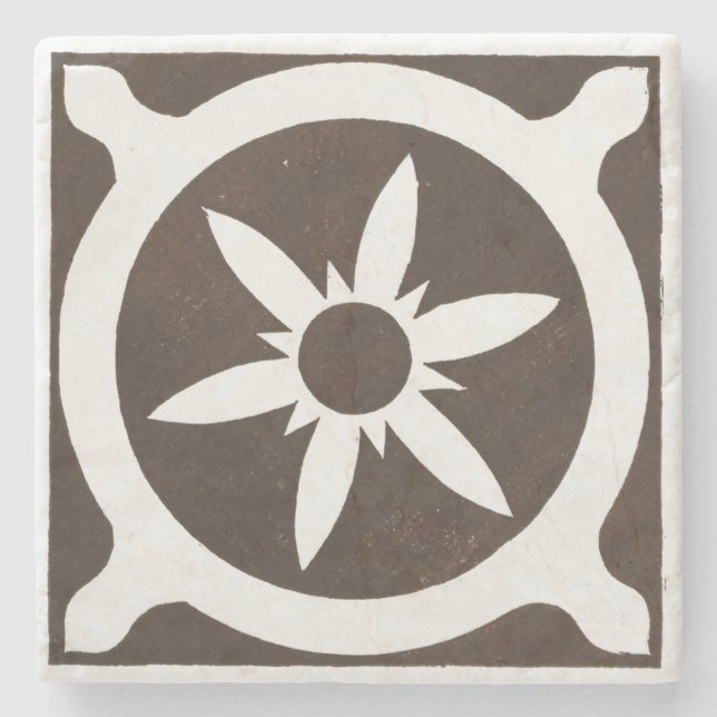 Svart stjärna för irländsk keltisk konst underlägg sten (Framsidan)