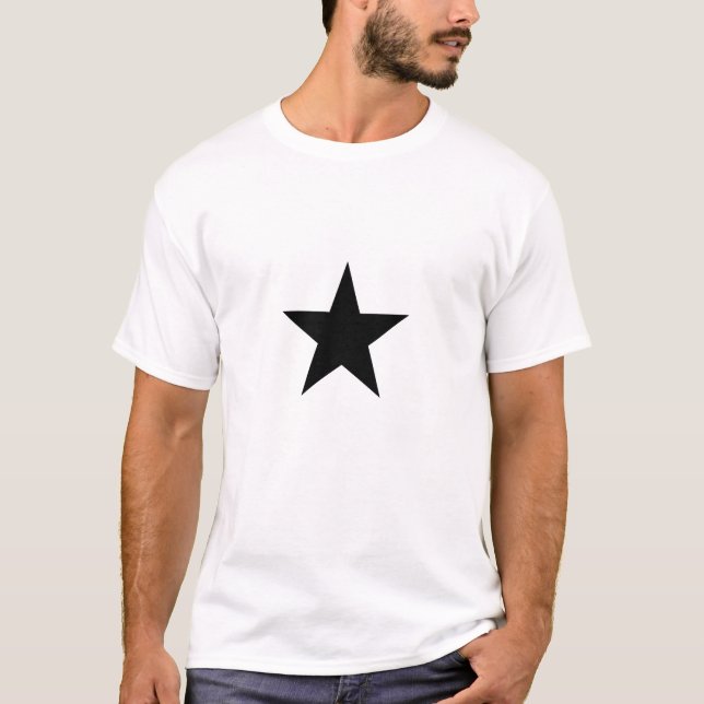 Svart stjärna tee shirt (Framsida)