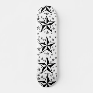 Svart stjärnaSkateboard Old School Skateboard Bräda 21,6 Cm