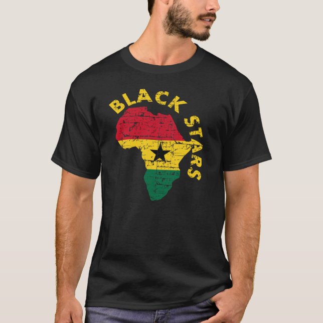 Svart stjärnor av Ghana T-shirt (Framsida)