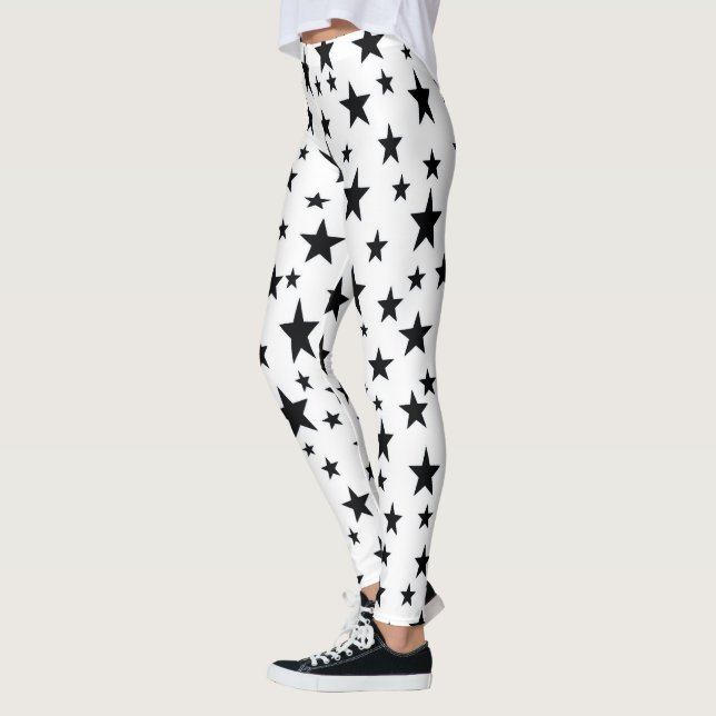 Svart stjärnor leggings (Vänster)