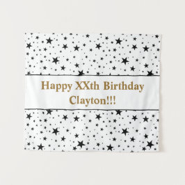 Svart stjärnor med meddelandefödelsedag