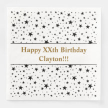 Svart stjärnor med meddelandefödelsedag