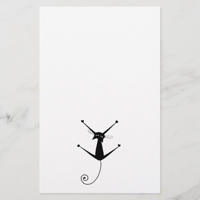 Svart stolligkattunge 10 brevpapper (Framsida)