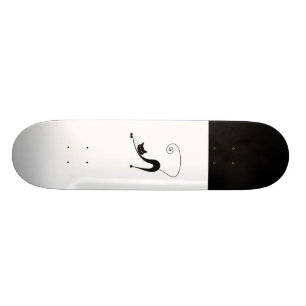 Svart stolligkattunge 2 old school skateboard bräda 21,6 cm
