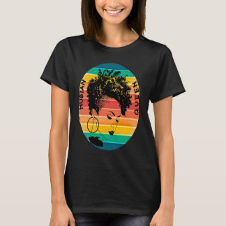 Svart stolthet afroamerikansk färgad kvinna Vintag T Shirt