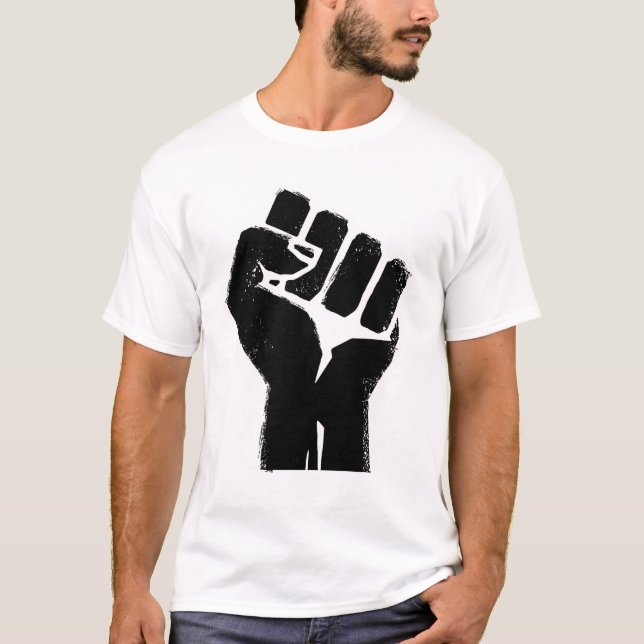 Svart stolthet motstånd t shirt (Framsida)