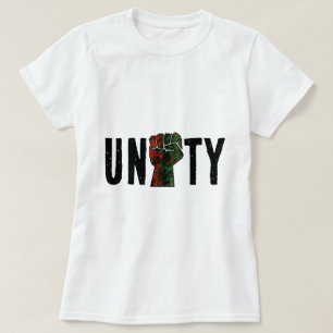 svart stolthet röd grön näve panafrikanska flaggan t shirt