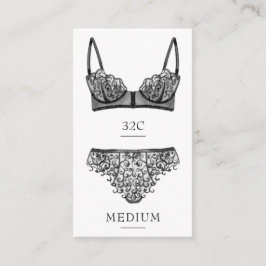 Svart Storlekt infogningskort för Lingerie Tilläggskort