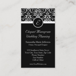 Svart storslagna gradbeteckningMonogramvisitkortar Visitkort