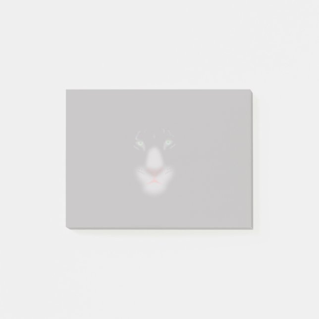 Svart stort kattansikte för jaguar eller för post-it block (Framsida)