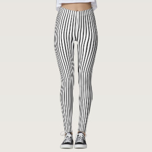 Svart streck leggings
