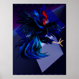 Svart stridighettupptryck poster