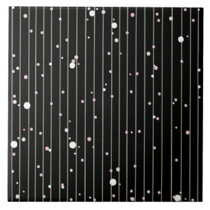 Svart stripe kakelplatta