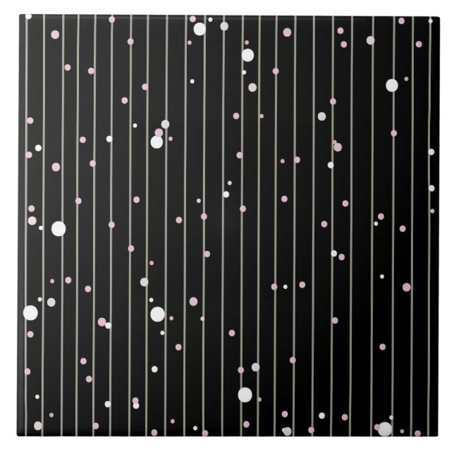 Svart stripe kakelplatta (Framsidan)