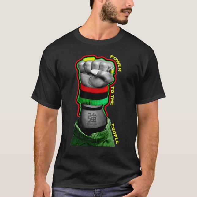 Svart ström tee shirt (Framsida)