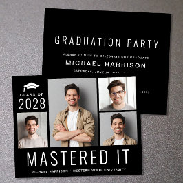 Svart Studentfest för budgetfotomallsgrad