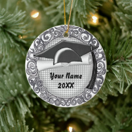 Svart Studentmössa anpassningsbar, ornament