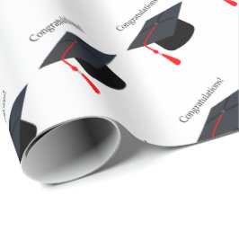 Svart Studentmössa - Grattisar - figursättning Presentpapper