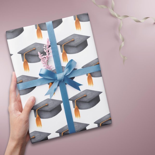 Svart Studentmössa med Golden Tassel Presentpapper (Skapare uppladdad)