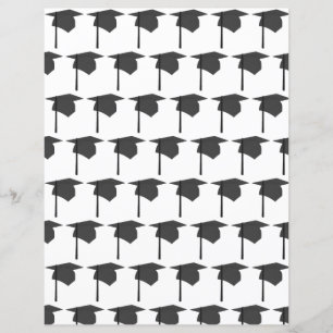 Svart Studentmössa och Tassel Scrapbook Papper