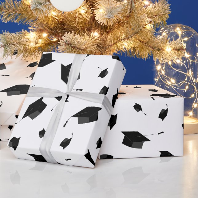 Svart Studentmössa, omslagning Papper Presentpapper (Helgdagar)