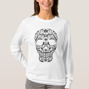 Svart Stylized skalleT-tröja T-shirt