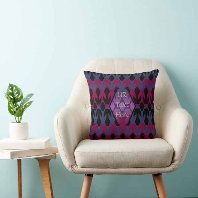 Svart styrhytter och Arrow Monogram Mönster Kudde (Stol)