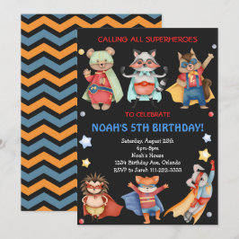 Svart superhjältar, inbjudan till Barns födelsedag