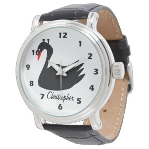 Svart Svan Design Personlig Armbandsur