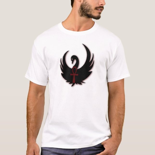 Svart svan med Ankh T-shirt (Framsida)