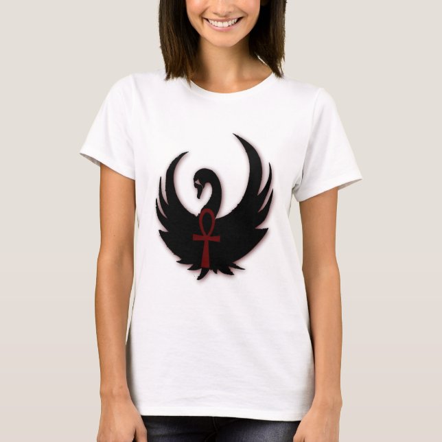 Svart svan med Ankh Tee (Framsida)
