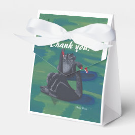 Svart Svanar Swimming Wedding Favor Boxes Presentaskar
