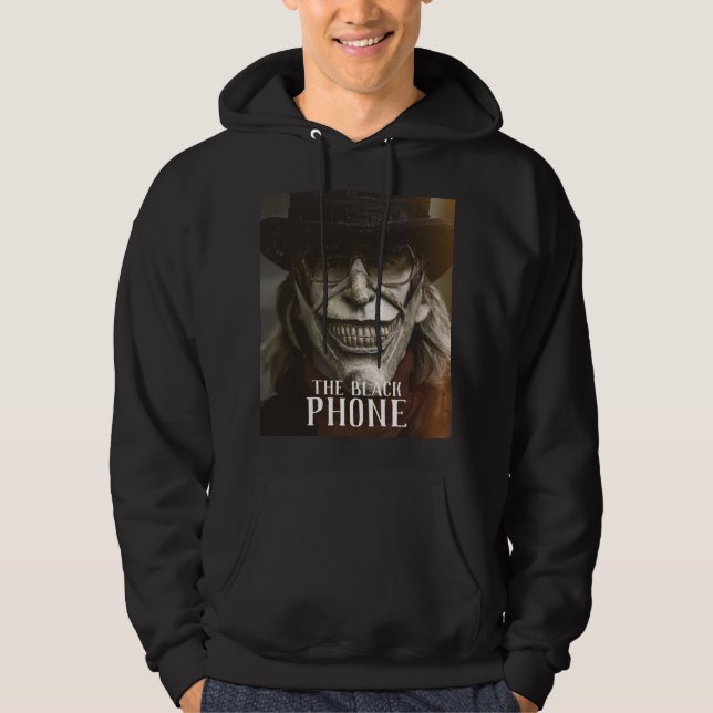 SVART SVART FÖR MOBIL MÖRK HOODIE (Framsida)